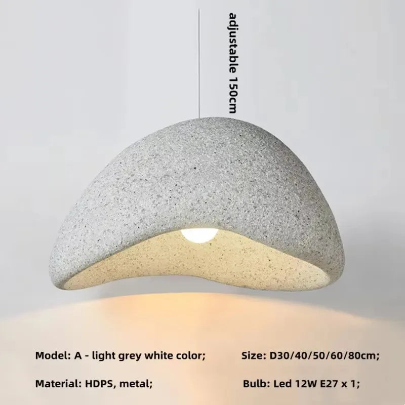 Afralia™ Wabi Sabi E27 LED Pendant Light - Nordic Minimalism Loft Hang Lamp