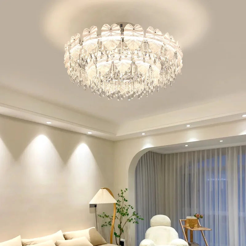 Afralia™ Postmodern Crystal Ceiling Light: Elegant European Style LED Nordic Room Lamp