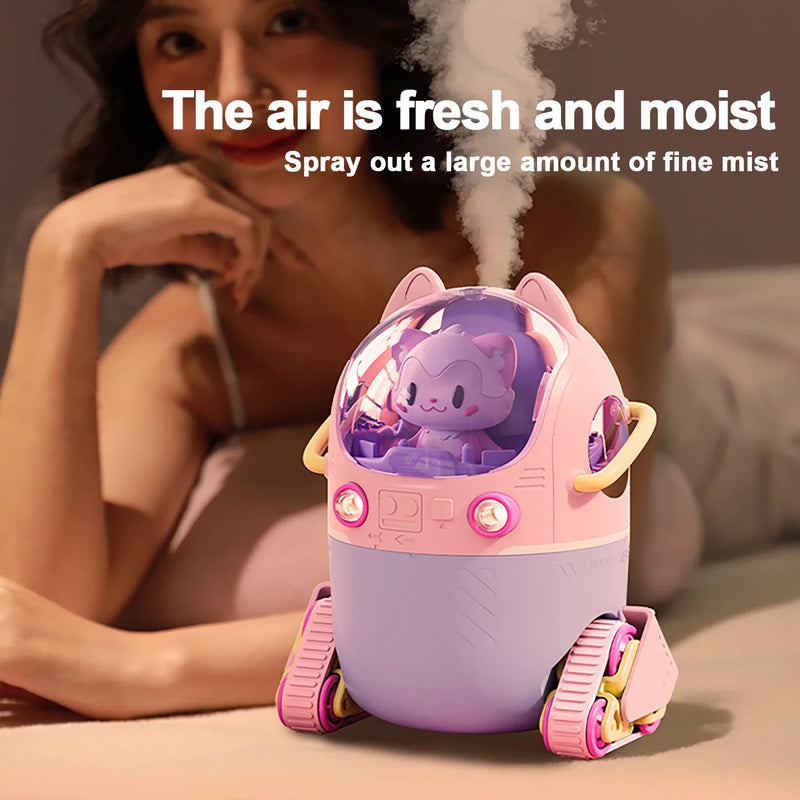 Afralia™ Astronaut Air Humidifier with Night Light 220ml, Rechargeable Battery, Aroma Diffuser for Kids