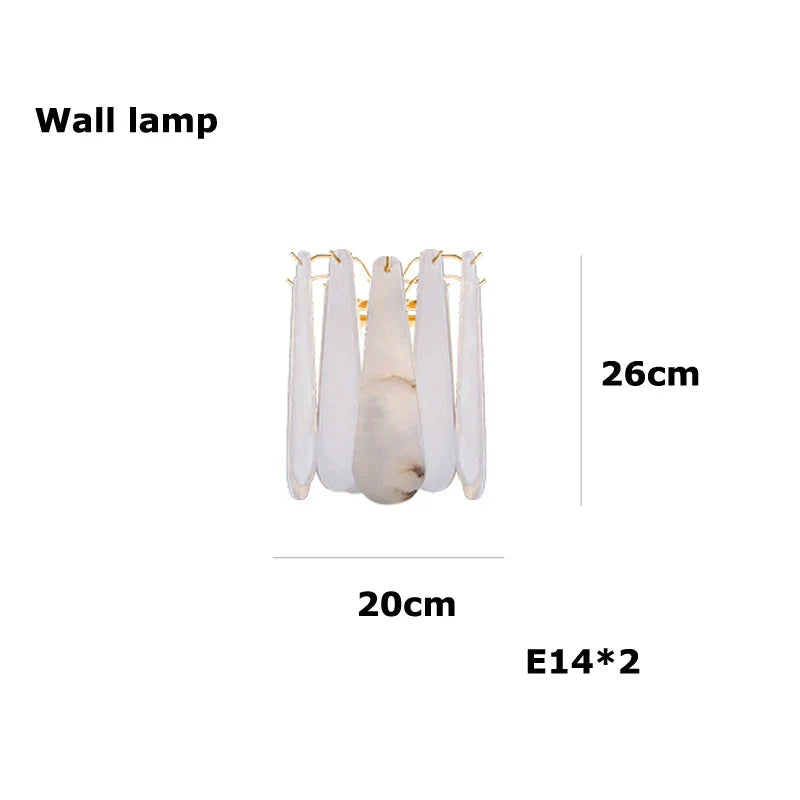 Afralia™ Marble Gold Chrome LED Chandelier | Dimmable Hanging Lamp for Living Room