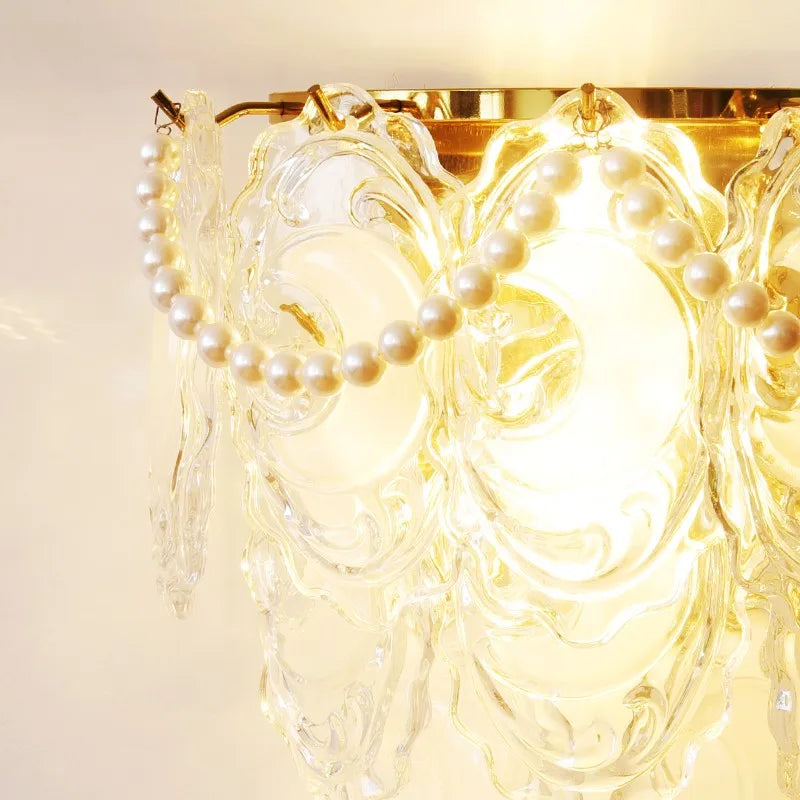 Afralia™ Luxe Crystal Glass Wall Lamp for Aisle, Living Room, Bedroom & Corridor Lighting