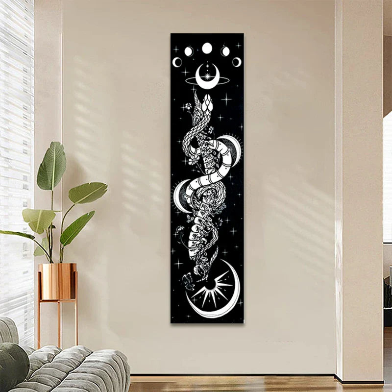 Afralia™ Moon Phase & Flower Vines Tapestry Set for Room Decor