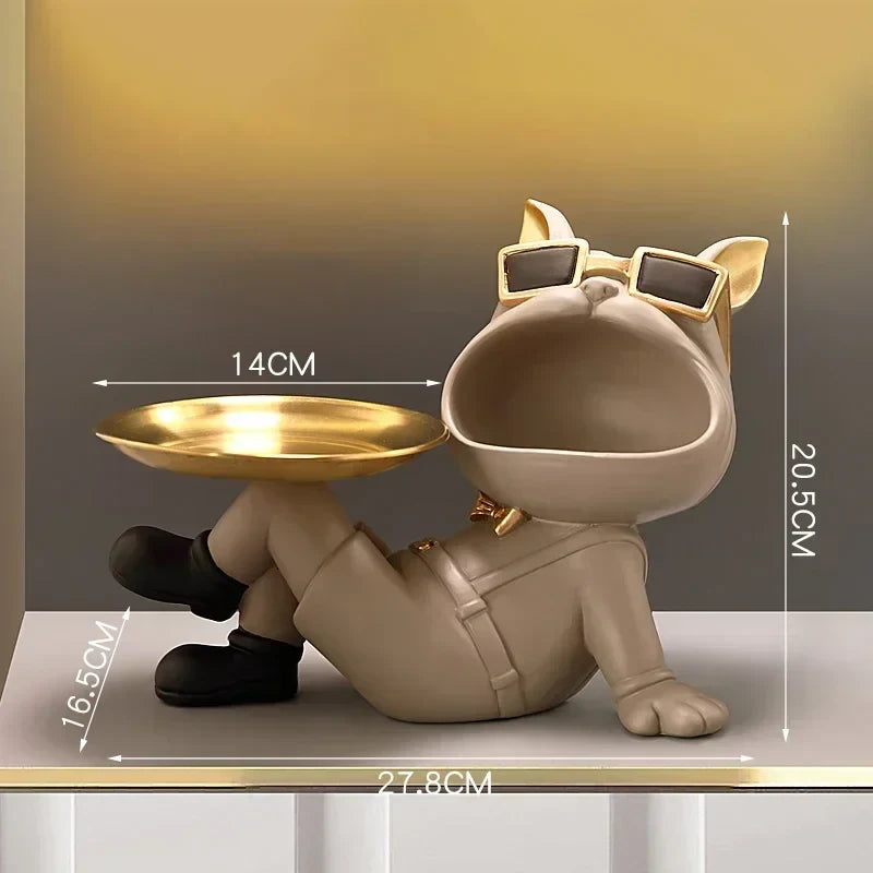 Afralia™ French Bulldog Resin Statue for Stylish Living Room Decor