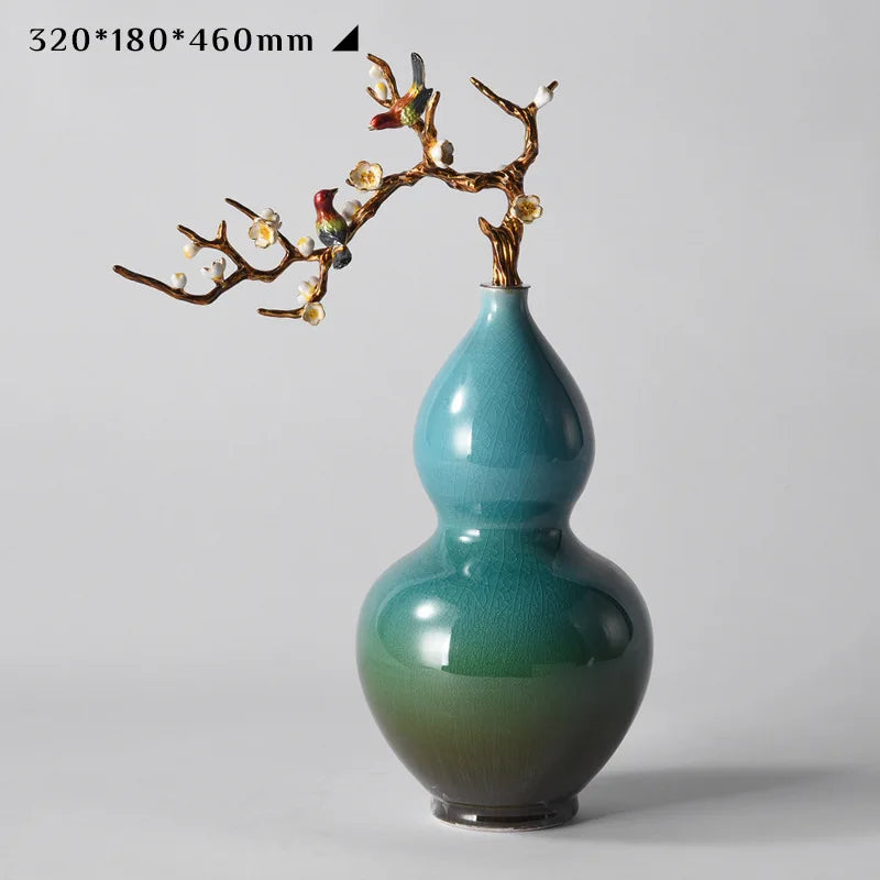 Enamel Color Gourd Ceramic Decoration for Home & Office by Afralia™