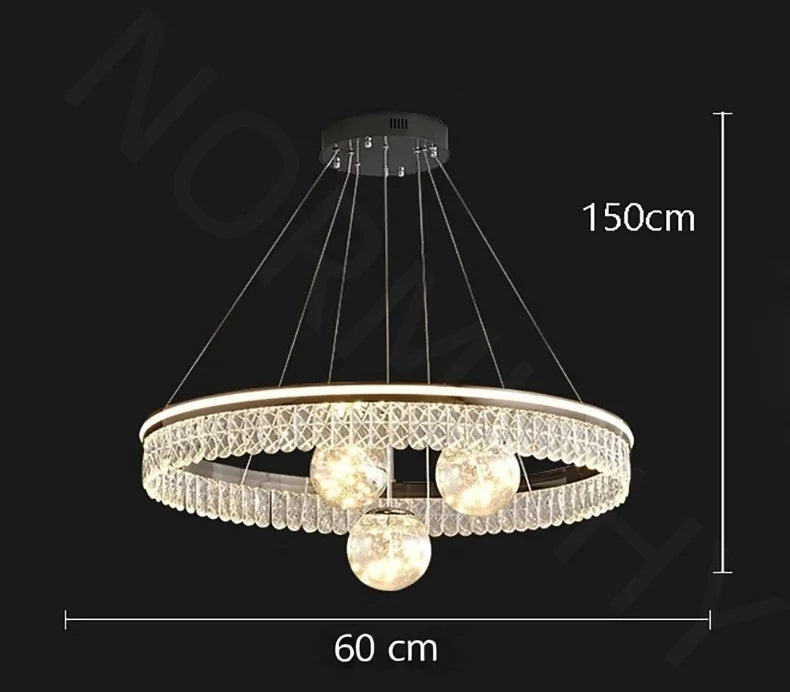 Afralia™ LED Rings Pendant Light Chandelier for Living Room and Dining Room