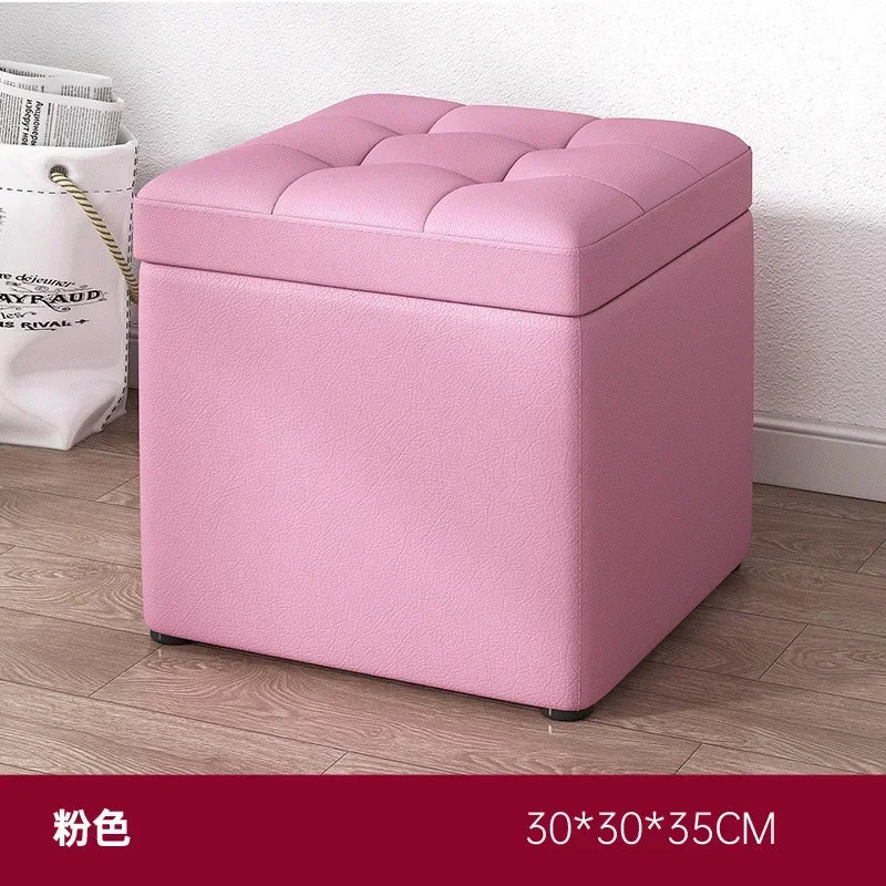 Afralia™ Small Storage Stool Ottoman Step Bench for Home, Sofa, Vanity - Portable & Stylish