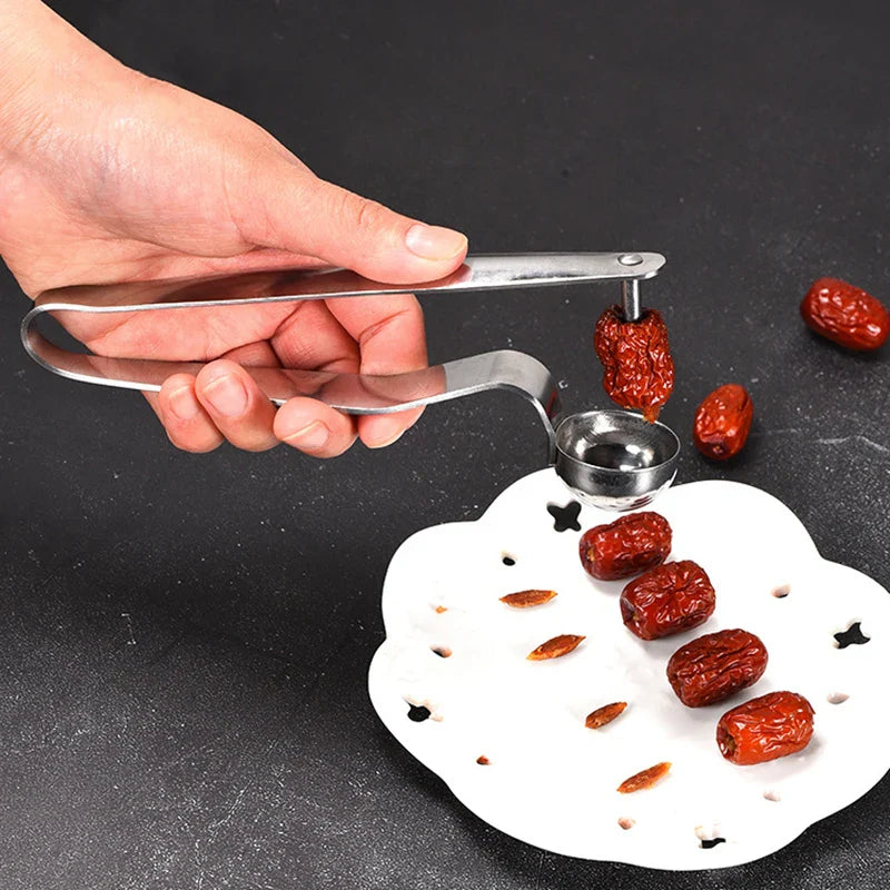 Afralia™ Stainless Steel Fruit Core Remover Date Olive Cherry Pitters Seed Tool