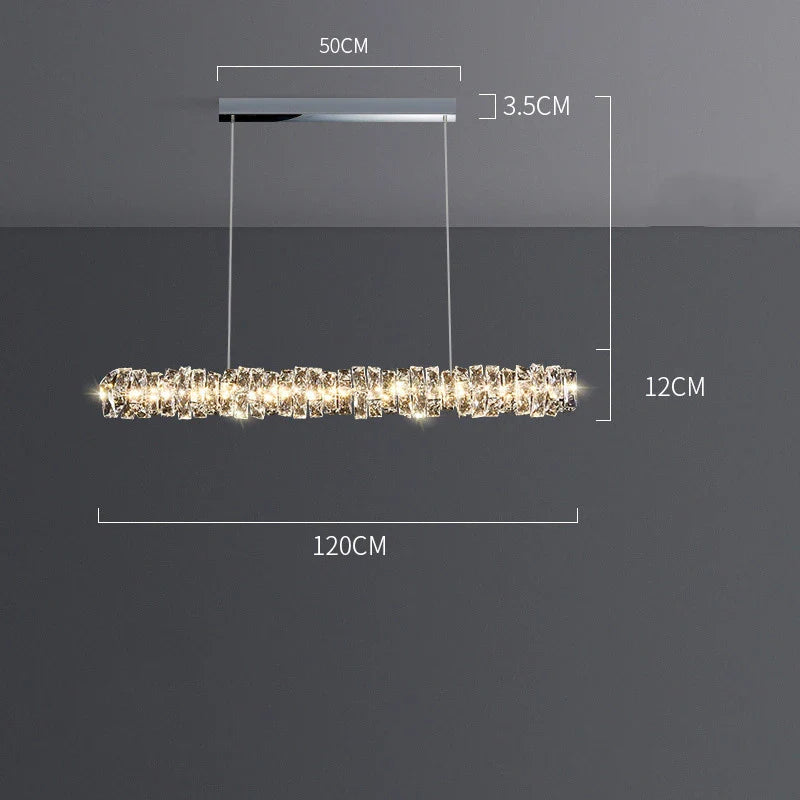 Afralia™ Nordic Crystal Pendant Chandelier for Kitchen Dining Room Home Decor Lighting