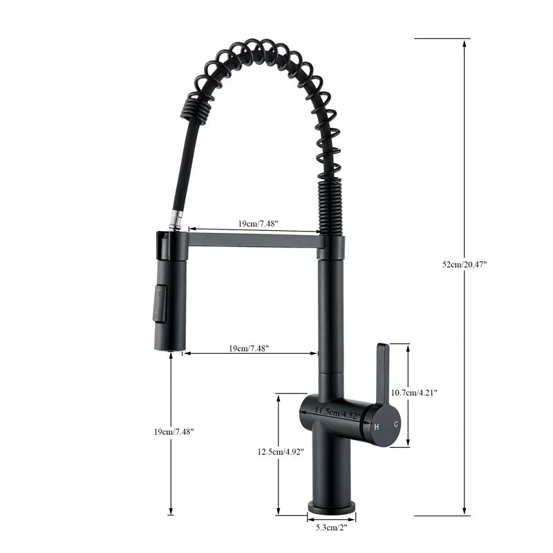 Afralia™ Black Kitchen Faucet with Dual Mode Sprayer, 360 Rotation, Hot & Cold Mixer