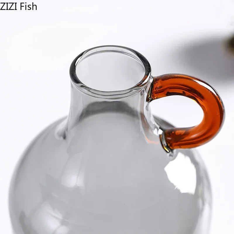 Afralia™ Clear Glass Vase Hydroponics Plant Pot Room Decor Floral Vases Aesthetic Pieces