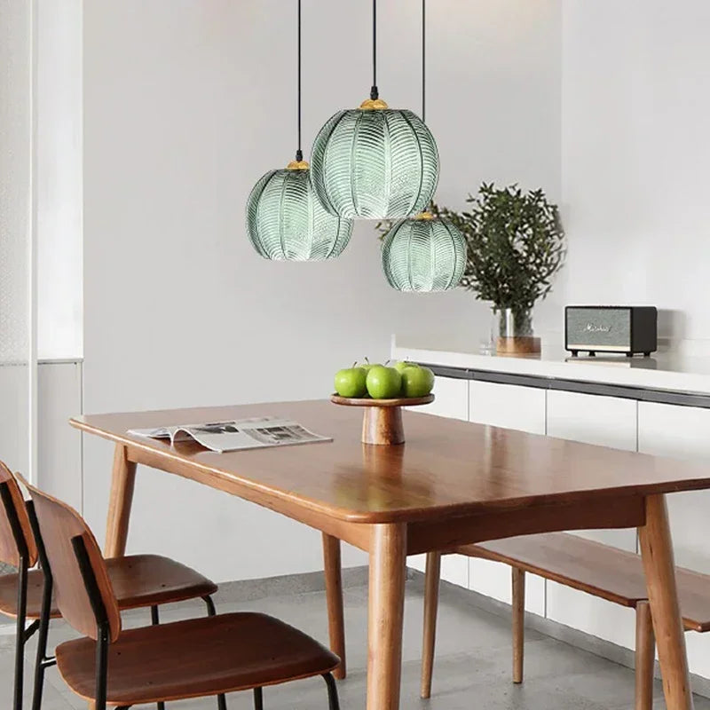 Afralia™ Nordic Glass Pendant Chandelier for Dining Room Kitchen Island Bedside Decor