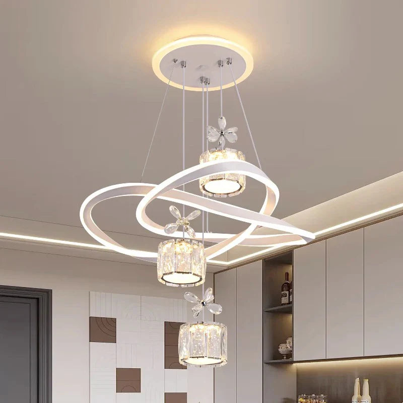 Afralia™ Modern Indoor Pendant Light Chandelier Ceiling Lamp LED Decorative Dining Room Lighting