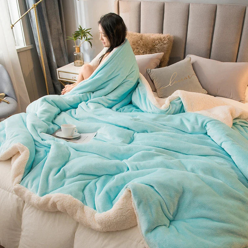 Afralia™ Cozy Dual Use Flannel Duvet Cover - Autumn Winter Warmth Blanket Quilt