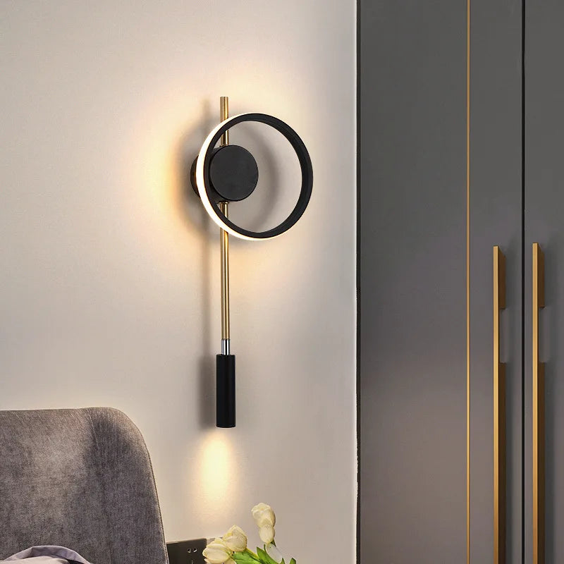 Afralia™ Nordic LED Wall Lamp for Aisle Dining Hall Bedroom Living Room Lighting