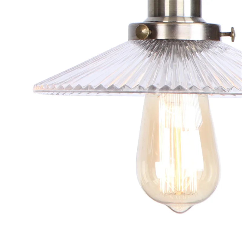 Afralia™ Vintage 2-Head Clear Glass Wall Lamp