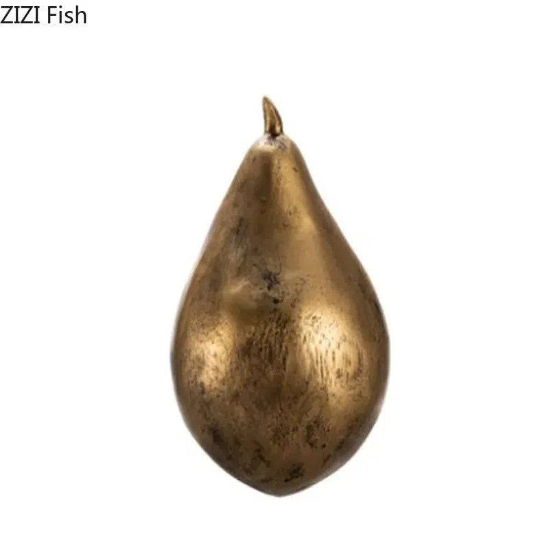 Afralia™ Copper Fruit Sculpture Set for Modern Home Decor