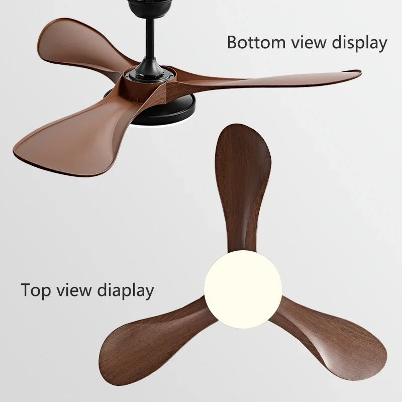 Afralia™ Modern 52-Inch Ceiling Fan Light with DC Remote Control for Home and Restaurant