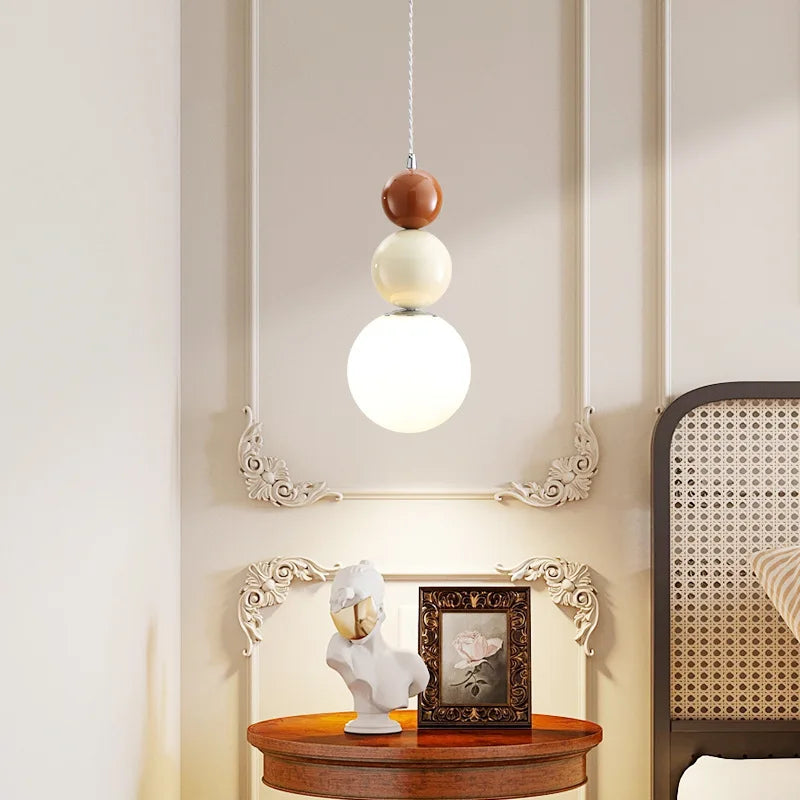 Afralia™ Nordic Three Ball Pendant Lamp Colorful Chandelier