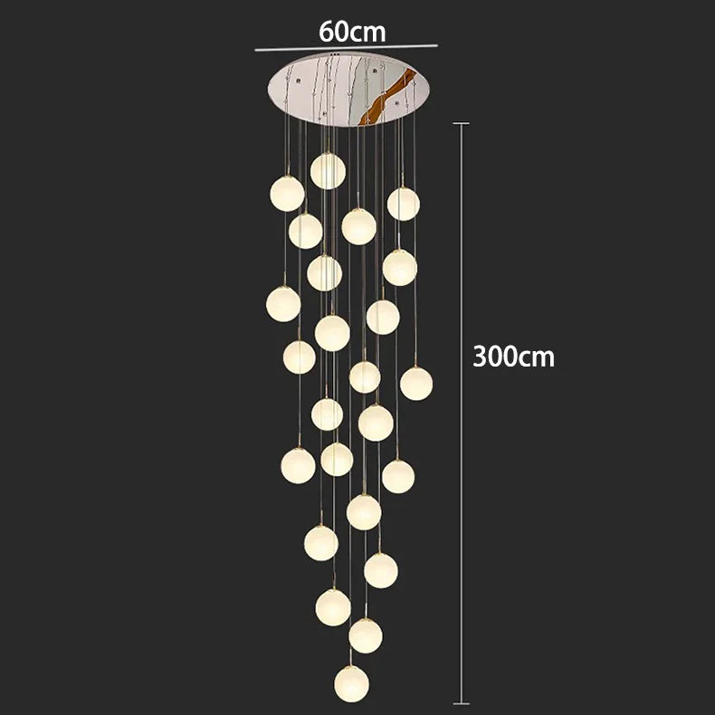 Afralia™ Modern LED Pendant Light Chandeliers for Living Room Staircase Lighting