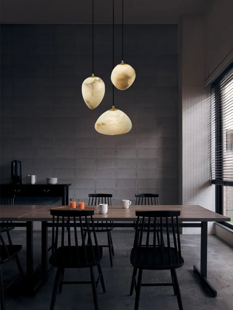 Afralia™ Marble Egges LED Chandelier Lighting for Living Room