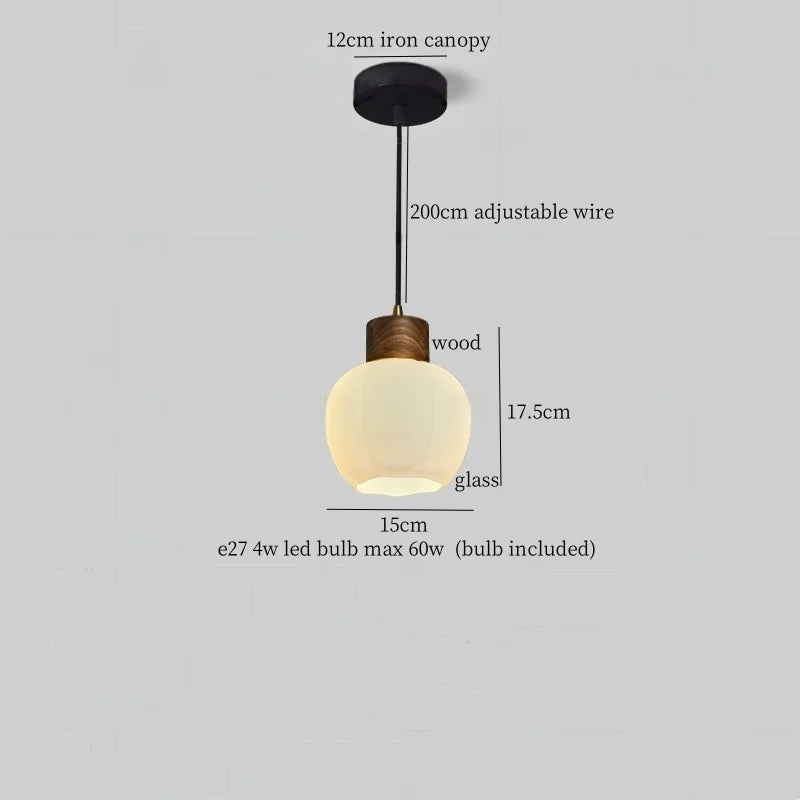 Afralia™ Glass LED Pendant Light - Modern Nordic Hanging Lamp for Home and Dining