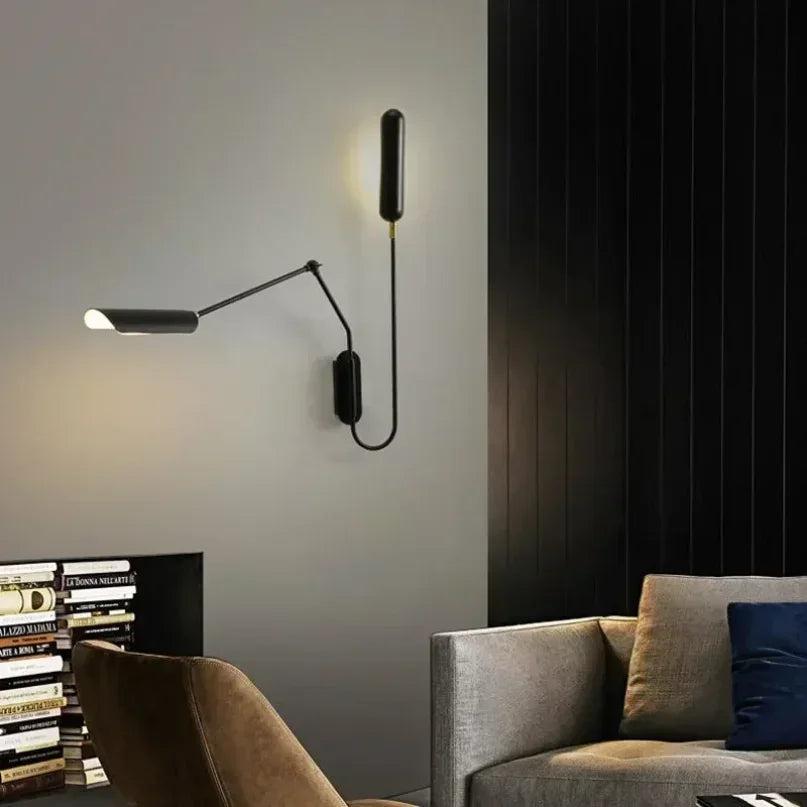 Afralia™ Adjustable Vintage Wall Lamp for Bedside Reading with Flexible Long Arm