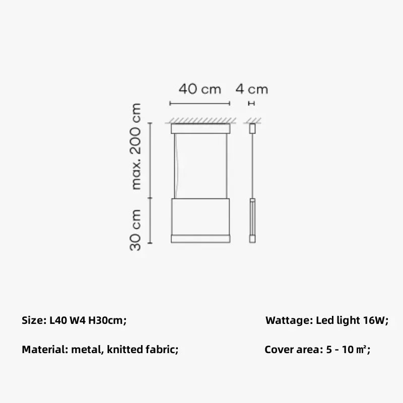 Afralia™ Square Knit Fabric Pendant Light Fixture for Dining Room and Kitchen