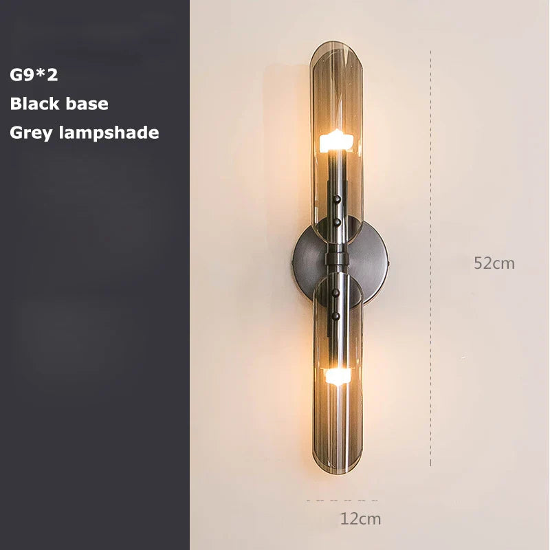 Afralia™ Copper Gold Black LED Wall Sconce Light for Corridor Bedroom Living Room