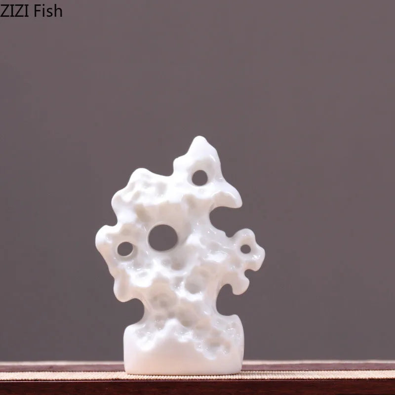 Afralia™ Taihu Stone Rockery Sculpture Desk Ornament Modern Home Decor