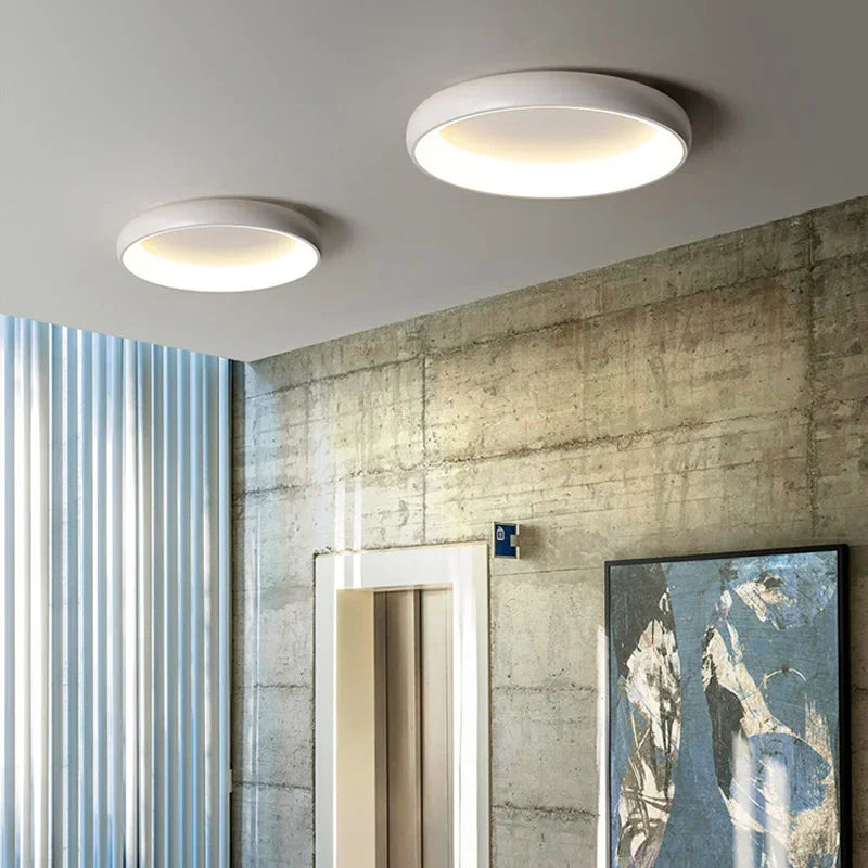 Afralia™ Modern LED Circle Ceiling Chandelier - Dimmable Round Lamp for Living Room, Kitchen, Bedroom, Office