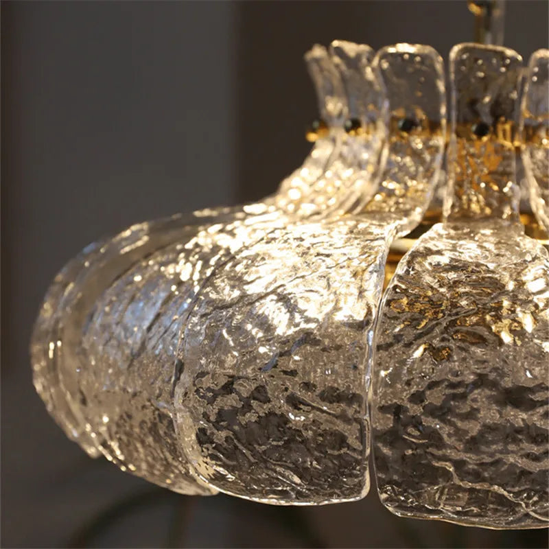 Afralia™ Glass French Pendant Chandelier for Dining Room Bedroom Bar Decor