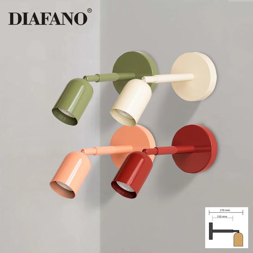 Afralia™ Adjustable GU10 LED Wall Sconce Modern Wall Light for Living Room & Bedroom