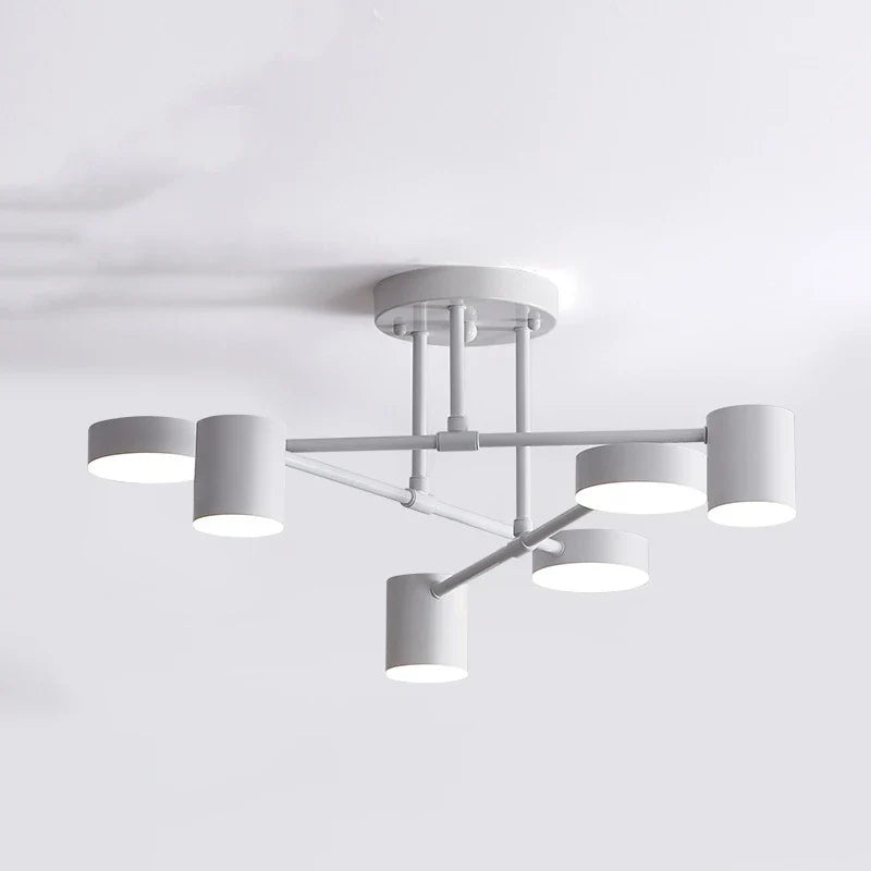 Afralia™ Nordic LED Chandelier Multi Head Ceiling Lamp for Living Room Bedroom