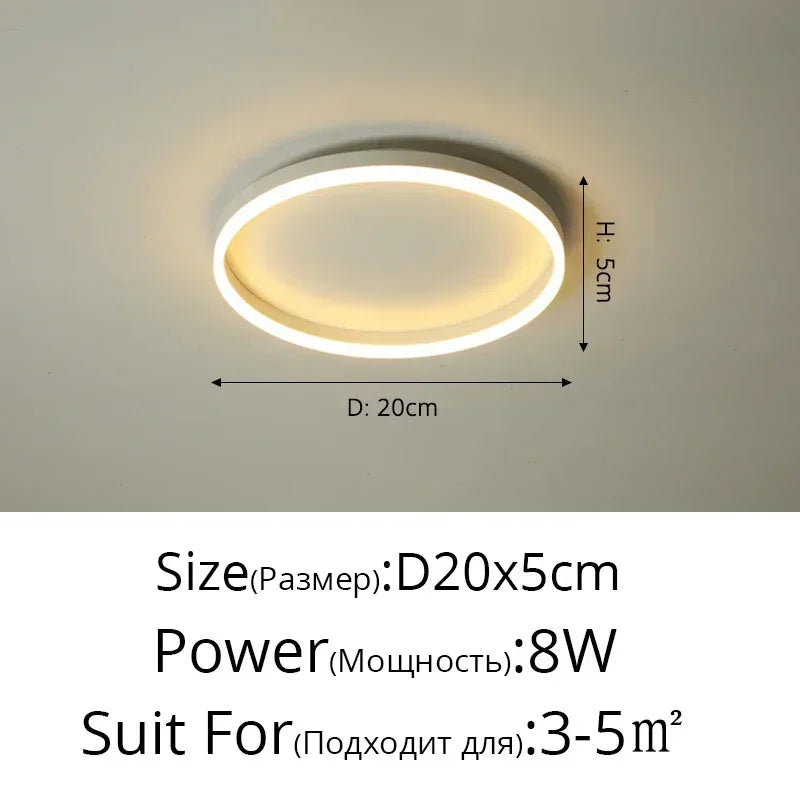 Afralia™ Circular LED Ceiling Lights for Home Decor and Indoor Lighting