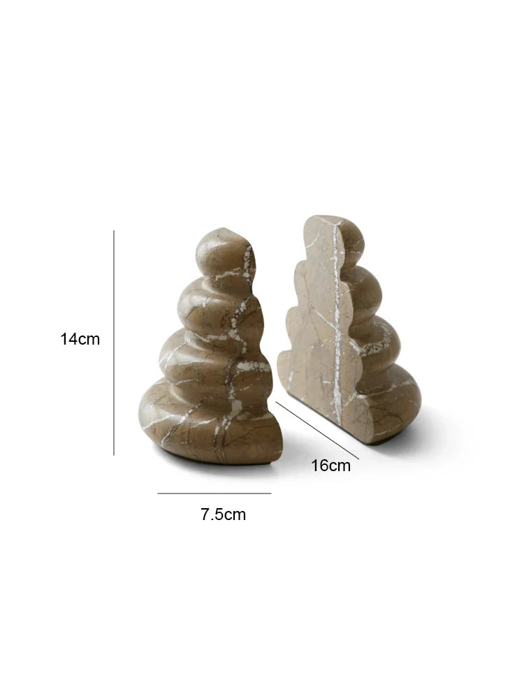 Afralia™ Marble Bookends: Luxury Decorative Stone Book Holders for Shelves