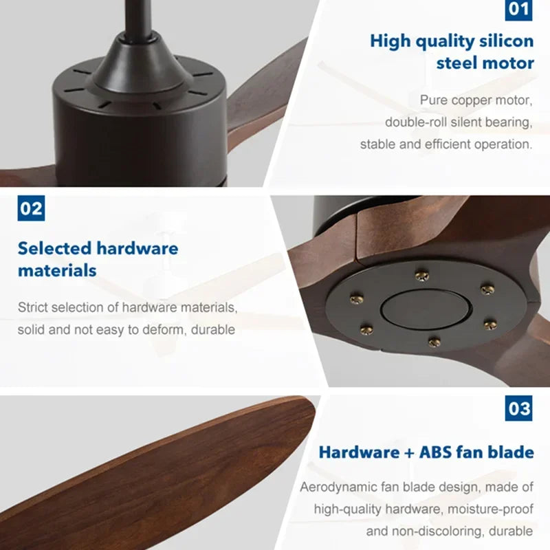 Afralia™ Industrial Vintage Ceiling Fan with Remote Control - Retro Style Large Blower