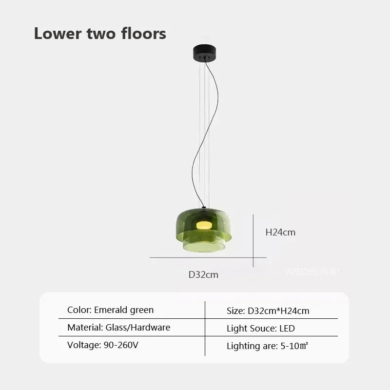 Afralia™ Nordic Glass LED Pendant Lights for Home Decor and Lighting