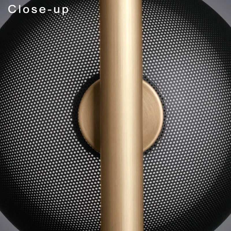 Afralia™ Black Metal Arm Glass Ball Designer Wall Lamp Luxury Fixture