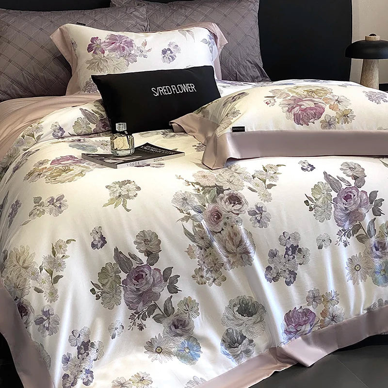 Afralia™ Silky Soft Breathable Luxury Bedding Set in Lyocell Cotton, Queen King Size