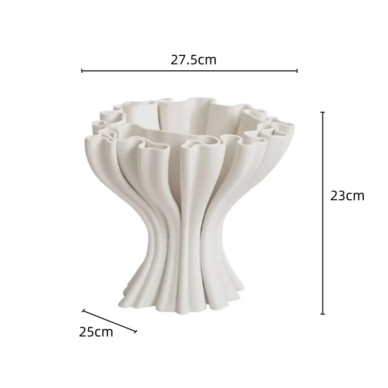 Afralia™ Abstract Geometry Ceramic Vase for Flower Arrangement