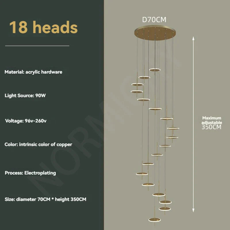 Afralia™ Nordic Black Chandelier Living Room Crystal Pendant Light