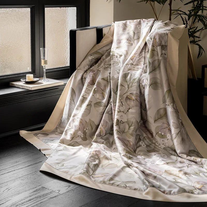 Afralia™ Eucalyptus Fiber Flowers Summer Quilt Set: Silky, Cool Comfort for Bedtime Bliss