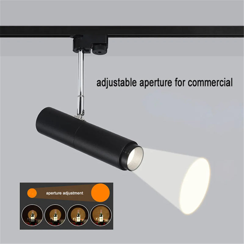 Afralia™ Adjustable Focus LED Track Lights for Commercial Spaces