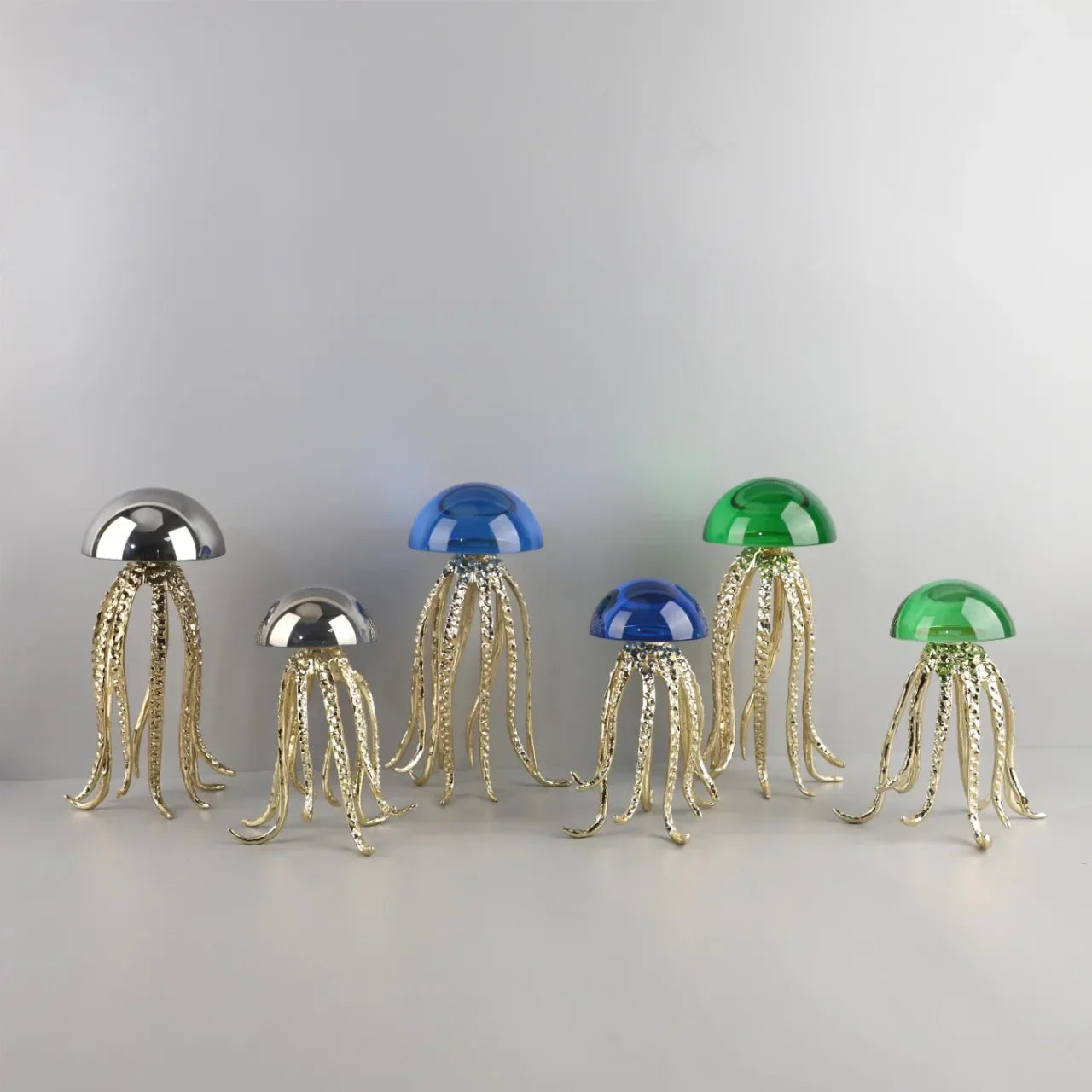 Afralia™ Crystal Jellyfish Sculpture - Marine Organism Figurine for Home Decor