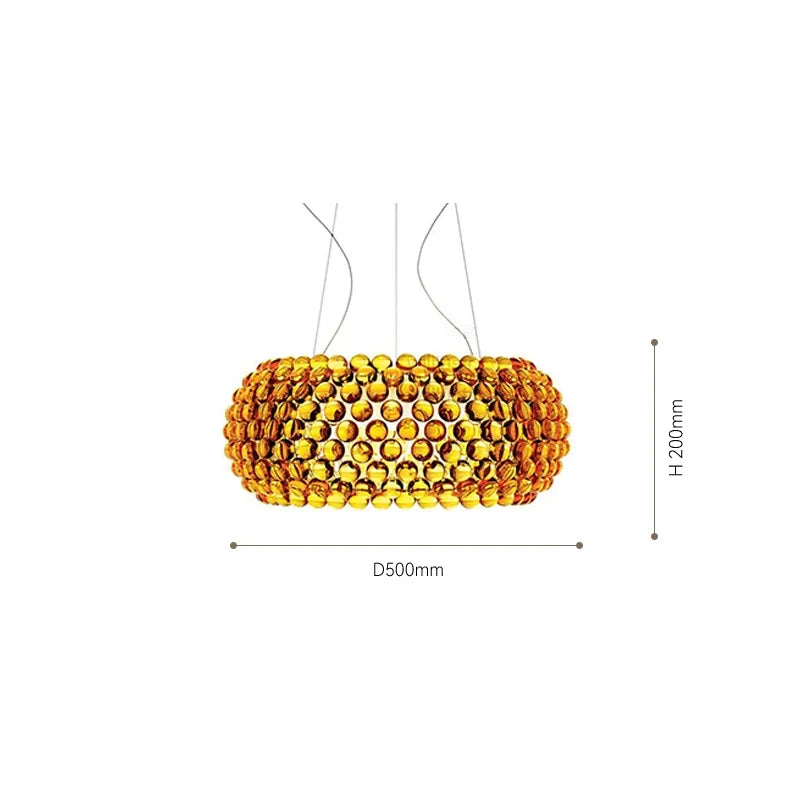 Afralia™ Clear Gold Acrylic Pendant Lights: Modern Living Room Foscarini Caboche Style