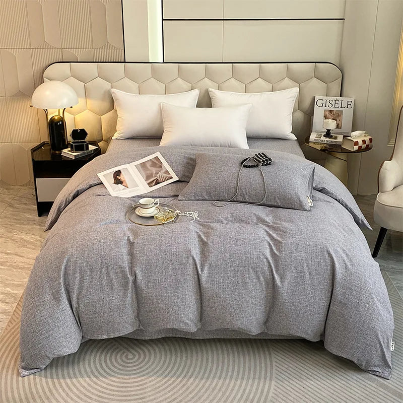 Afralia™ Striped Plaid Single Duvet Cover: Soft 100% Cotton Brushed Bedding for All Seasons