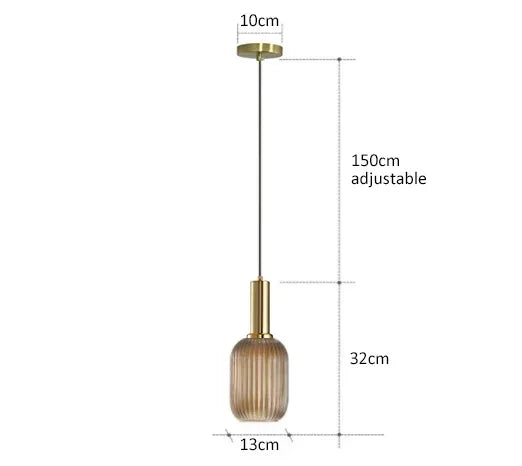 Afralia™ Colorful Glass Pendant Lights Living Room Bedside Lamp LED Hanging Lighting