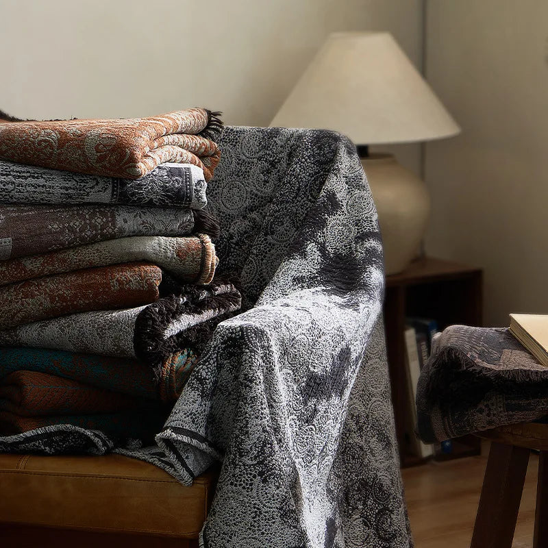 Afralia™ Luxury 100% Cotton Sofa Cover Blanket for Travel & Home - 140X190Cm