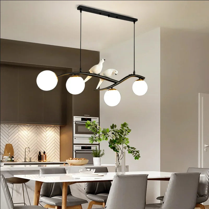 Afralia™ Nordic Bird Chandelier: Elegant Ceiling-Mounted Pendant Light for Home Dining & Living Rooms