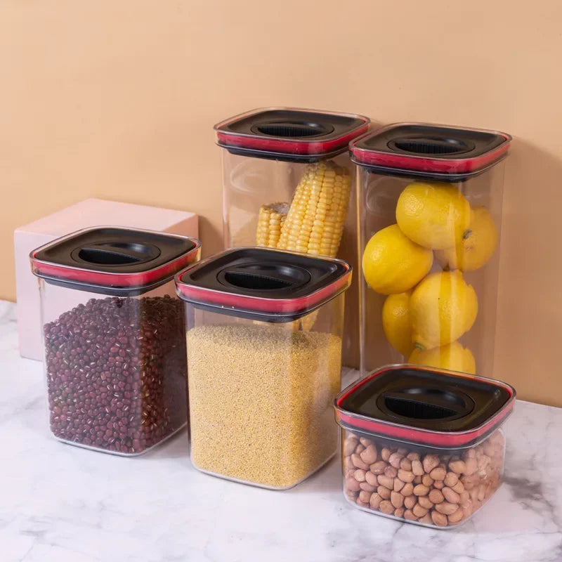 Afralia™ Kitchen Storage Container Jars with Lid for Cereals Spices Organization